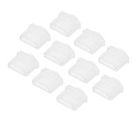 sourcing map 10 Piezas Micro Silicona Protectores Macho Puerto Anti Polvo Tapa Cubierta Transparente