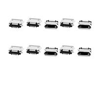 sourcing map 10 Piezas Micro USB Tipo B Jack Hembra 5Pin SMT Conector Hembra
