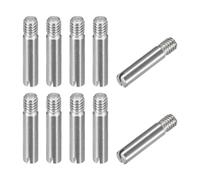 sourcing map 10 Piezas Pasador Cilíndrico Ranurado M2.5 x 12mm de Acero Inoxidable 304, Pasador de Localización de Rosca Externa, Pasador Roscado para Muebles y Armarios