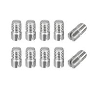 sourcing map 10 Piezas Pasador Cilíndrico Ranurado M3 x 6mm de Acero Inoxidable 304, Pasador de Localización de Rosca Externa, Pasador Roscado para Muebles y Armarios