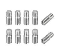 sourcing map 10 Piezas Pasador Cilíndrico Ranurado M3 x 8mm de Acero Inoxidable 304, Pasador de Localización de Rosca Externa, Pasador Roscado para Muebles y Armarios