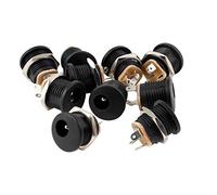 sourcing map 10 Piezas PCB Soporte 5.5mm x 2.1mm 3 Pines DC Potencia Conector Enchufe De Entrada