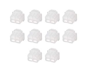 sourcing map 10 Piezas RJ11 Silicona Protector Teléfono Modular Puerto Anti Polvo Tapa Cubierta 9.5mmx7.5mm Claro