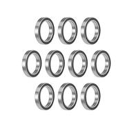 sourcing map 10 Piezas Rodamientos de Bolas 6806-2RS, Rodamientos de Bolas de Ranura Profunda, 30x42x7mm Rodamiento de Bolas de Doble Sellado, de Acero Cromado para Equipo Mecánico