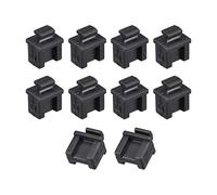 sourcing map 10 Piezas SFP Silicona Protectores Tapa Puerto Cubierta Anti Polvo 14mmx12mmx17mm Negro