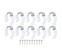 sourcing map 10 Piezas Soportes para Tubo Fluorescente T10, U Clips para Tubo LED Luz, Soporte Abrazadera Acero Inoxidable de Montaje con Tornillos