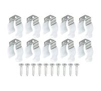 sourcing map 10 Piezas Soportes para Tubo Fluorescente T5, U Clips para Tubo LED Luz, Soporte Abrazadera Acero Inoxidable de Montaje con Tornillos