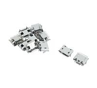 sourcing map 10 Piezas Teléfono Piezas De Repuesto Tipo B Micro USB Jack Hembra Puerto Enchufe
