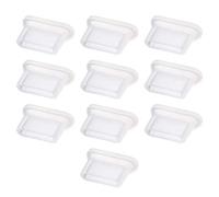 sourcing map 10 Piezas USB Tipo C Silicona Protectores Tapa Puerto Cubierta Anti Polvo Blanco