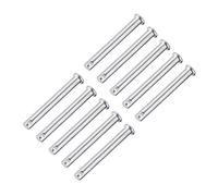 sourcing map 10 pines de horquilla de un solo agujero, 8 mm x 90 mm, cabeza plana, acero chapado en zinc