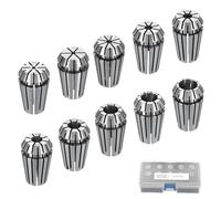 sourcing map 10 pinzas de resorte ER16 de 1 mm a 10 mm 65 Mn de acero de resorte de precisión para grabado CNC, herramienta de torno de fresado