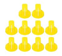 sourcing map 10 pomos de pedal de efecto de guitarra amarilla, inserto de plástico de 9/16 pulgadas, pomos de guitarra eléctrica para amplificador, control de volumen de bajo