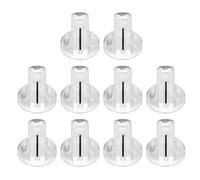 sourcing map 10 pomos transparentes para pedal de efecto de guitarra, inserto de plástico de 9/16 pulgadas, para amplificador, control de volumen y bajo