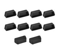 sourcing map 10 protectores de silicona para puerto VGA para DB9, RS232, 15 mm x 7 mm, color negro