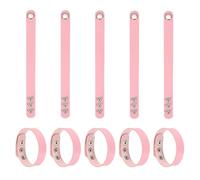 sourcing map 10 pulseras de cuero liso, pulseras de cuero ajustables en blanco, pulseras de manualidades para hombres y mujeres, fabricación de joyas, color rosa, Cuero