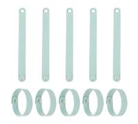 sourcing map 10 pulseras de cuero liso, pulseras de cuero ajustables en blanco, pulseras para manualidades, pulseras de un solo broche para hombres y mujeres (azul, 7.9 x 0.8 pulgadas), 23x2cm