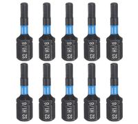sourcing map 10 puntas de destornillador hexagonales H1/8 de 1/4 pulgadas de vástago hexagonal de 25 mm de longitud, cabeza hexagonal magnética S2 de acero para destornilladores manuales eléctricos y