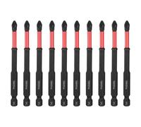 sourcing map 10 puntas de destornillador Phillips de impacto PH2 (#2), punta antideslizante, vástago hexagonal de 3.54 pulgadas (90 mm) de largo, brocas eléctricas industriales para quitar tornillos