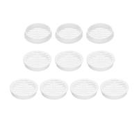 sourcing map 10 rejillas de ventilación circulares de 50 mm, cubierta de ventilación de plástico blanco para baño, hogar, oficina, cocina, armario, armario