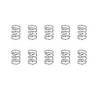 sourcing map 10 resortes de compresión, 0,4 mm de diámetro de alambre x 4 mm de diámetro exterior x 5 mm de longitud, resorte de extensión de acero inoxidable 304, resortes de presión para reparación