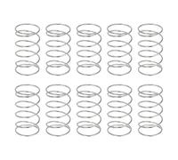 sourcing map 10 resortes de compresión, 0,6 mm de diámetro de alambre x 11 mm de diámetro exterior x 20 mm de longitud, resorte de extensión de acero inoxidable 304, resortes de presión para