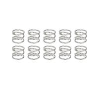 sourcing map 10 resortes de compresión, 0,6 mm de diámetro de alambre x 6 mm de diámetro exterior x 5 mm de longitud, resorte de extensión de acero inoxidable 304, resortes de presión para reparación