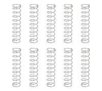 sourcing map 10 resortes de compresión, 0,8 mm de diámetro de alambre x 11 mm de diámetro exterior x 50 mm de longitud, resorte de extensión de acero inoxidable 304, resortes de presión para