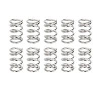 sourcing map 10 resortes de compresión, 0,8 mm de diámetro de alambre x 6 mm de diámetro exterior x 10 mm de longitud, resorte de extensión de acero inoxidable 304, resortes de presión para reparación