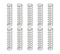 sourcing map 10 resortes de compresión, 0,8 mm de diámetro de alambre x 6 mm de diámetro exterior x 25 mm de longitud, resorte de extensión de acero inoxidable 304, resortes de presión para reparación