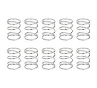 sourcing map 10 resortes de compresión, 0,9 mm de diámetro de alambre x 12 mm de diámetro exterior x 15 mm de longitud, resorte de extensión de acero inoxidable 304, resortes de presión para