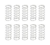 sourcing map 10 resortes de compresión, 0,9 mm de diámetro de alambre x 15 mm de diámetro exterior x 35 mm de longitud, resorte de extensión de acero inoxidable 304, resortes de presión para