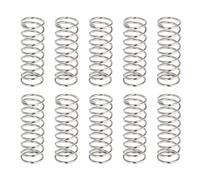 sourcing map 10 resortes de compresión, 0,9 mm de diámetro x 10 mm de diámetro exterior x 30 mm de longitud, resorte de extensión de acero inoxidable 304, resortes de presión para reparación del hogar