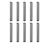 sourcing map 10 resortes de compresión, diámetro exterior de 4 mm, tamaño de alambre de 0,8 mm, longitud libre, construcción de acero de resorte, resortes de compresión mecánicos extendidos para