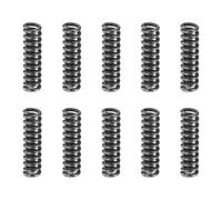 sourcing map 10 resortes de compresión, diámetro exterior de 4 mm, tamaño de alambre de 0.8 mm, longitud libre, construcción de acero de resorte, resortes de compresión mecánicos extendidos para