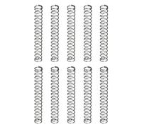 sourcing map 10 resortes de compresión, diámetro exterior de 5 mm, tamaño de alambre de 0,5 mm, longitud libre, construcción de acero de resorte, resortes de compresión mecánicos extendidos para
