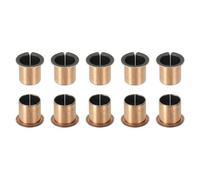 sourcing map 10 rodamientos de manga con brida, diámetro de 16 mm x 18 mm de diámetro exterior x 20 mm de longitud, 24 x 1,0 mm de diámetro de brida x t bujes de bronce sinterizado, rodamientos