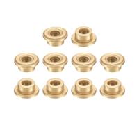 sourcing map 10 rodamientos de manga de brida, diámetro de 5 mm x 9 mm de diámetro exterior x 6 mm de longitud, bujes de bronce sinterizado autolubricantes