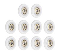 sourcing map 10 rodillos de polea guía de nailon 626ZZ con rodamiento de bolas, ruedas redondas de 6 x 35 x 8 mm, blindados de metal (GCr15), rodamientos de acero cromado, color blanco