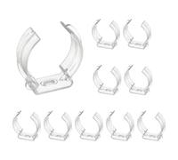 sourcing map 10 soportes de clips T13 U para bombillas LED, tubo fluorescente, accesorios de montaje de repuesto con tornillo de 0.08 pulgadas de grosor para soporte de lámpara, transparente
