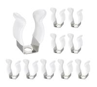 sourcing map 10 soportes de clips T5 U para bombillas LED, revestimiento de acero inoxidable, tubo fluorescente LED, accesorios de repuesto con tornillo de 0,05 cm de grosor para soporte de lámpara