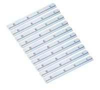 sourcing map 10 soportes de junta de conector interior de línea recta 4040, para perfil de extrusión de aluminio con ranura en T de 8 mm, 7 pulgadas, color plateado