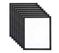 sourcing map 10 soportes magnéticos autoadhesivos para letreros de pared, marco de fotos magnético de 8.5 x 11 pulgadas, soporte de pared para hogar, oficina, tienda, restaurante, color negro