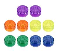 sourcing map 10 tapas de botón de pedal de guitarra, cubierta superior de plástico de 3/8 pulgadas para botones de pedal de efectos de guitarra, azul oscuro, morado, amarillo, naranja, verde oscuro