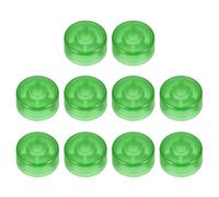 sourcing map 10 tapas de botón de pedal de guitarra, cubierta superior de plástico de 3/8 pulgadas para botones de pedal de efectos de guitarra, color verde oscuro brillante