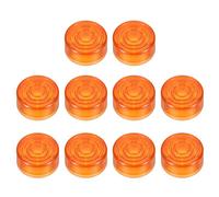 sourcing map 10 tapas de botón de pedal de guitarra, cubierta superior de plástico de 3/8 pulgadas para botones de pedal de efectos de guitarra, color naranja