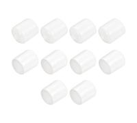 sourcing map 10 tapas de goma de 23 mm de diámetro interior, de vinilo, redondas, protectores de rosca de tornillo, color blanco
