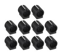 sourcing map 10 tapas de plástico en forma de U para silla, se ajustan a 15-16 mm de diámetro. Pie de tubo redondo de una sola punta para proteger el suelo y reducir el ruido, color negro