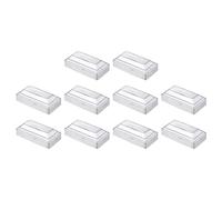 sourcing map 10 tapas de poste de valla para tubos de diámetro exterior de 3.2 x 1.6 pulgadas, cubierta de poste de cubierta de acero galvanizado, tapas cuadradas para buzón al aire libre, barandilla