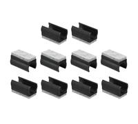 sourcing map 10 tapas para patas de silla con almohadillas de fieltro, protectores de suelo de tubo de silla en forma de U, protectores de muebles, patas de tubo de metal de 19 mm, color negro,