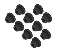 sourcing map 10 tapones de silicona con orificio de bloqueo, 6 mm de diámetro de montaje estrecho, ancho de ranura estrecha de 2 mm, cubierta de sello de panel redonda para mamparos de cocina, tapones